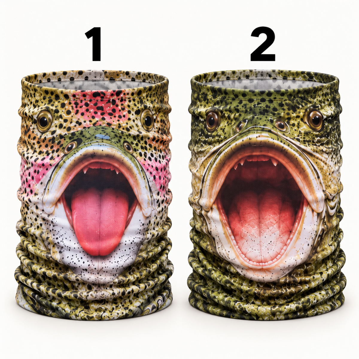 Funny Fish Face Neck Gaiter – Fishing Face Cover, 2 Designs