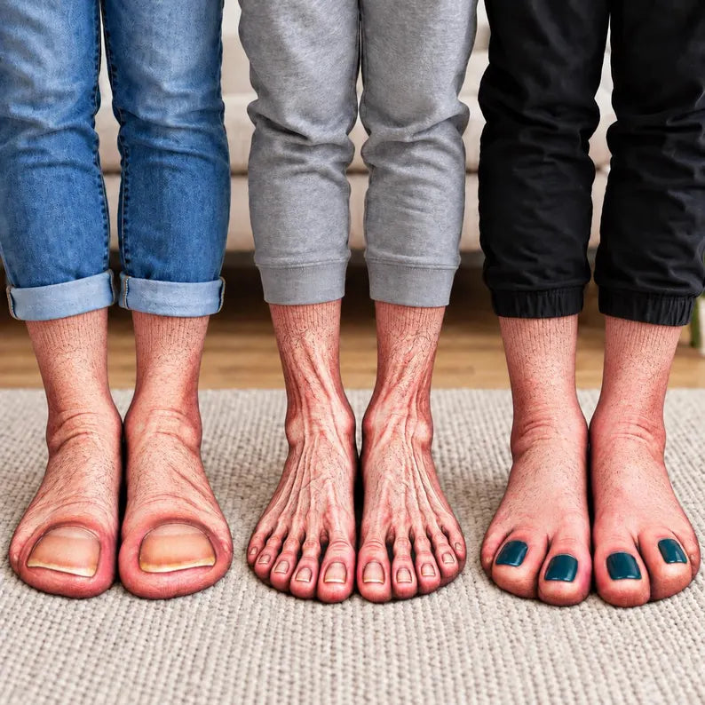Funny Feet Illusion Crew Socks – Big Toe & Barefoot Prints