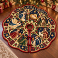 Nativity O Holy Night quilted Christmas tree skirt
