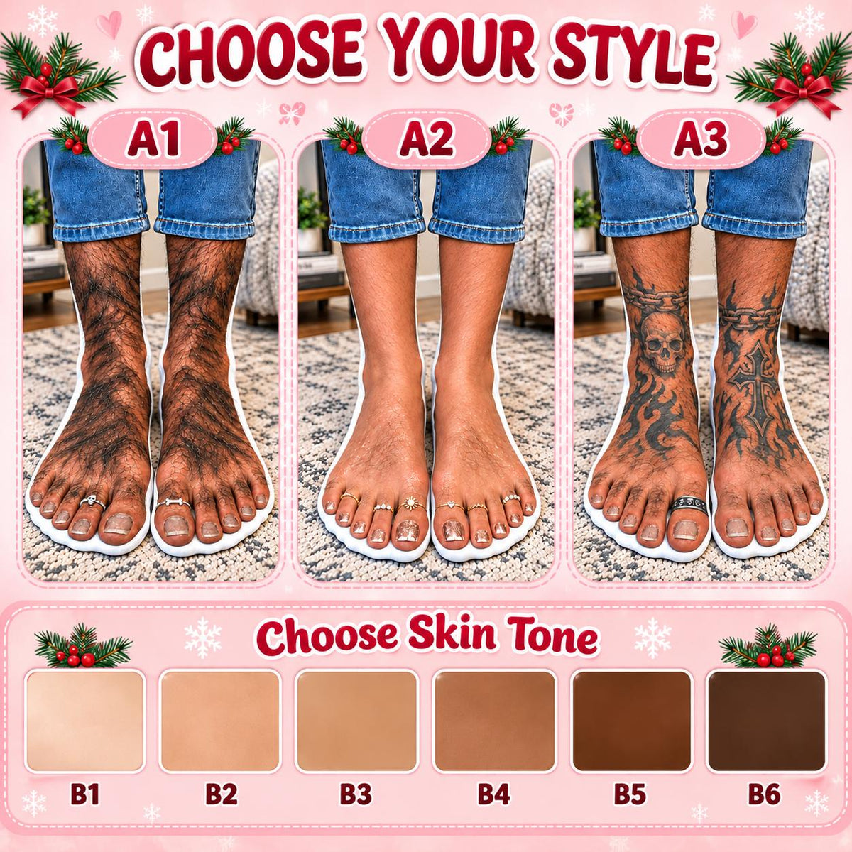 Funny barefoot illusion socks