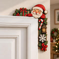 Christmas Santa wooden door corner sign