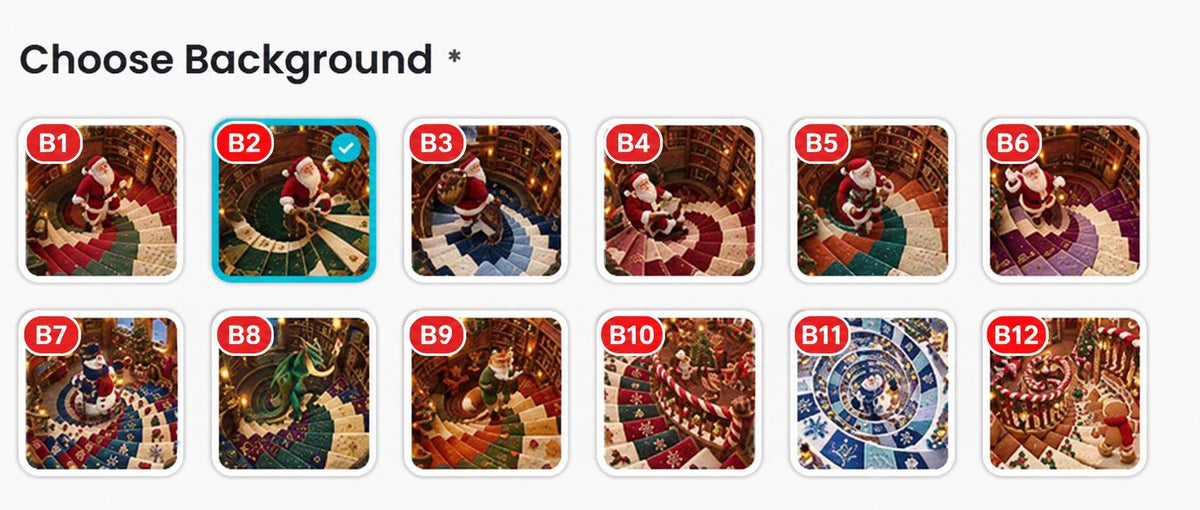 3D optical illusion Santa library quilted round Christmas rug